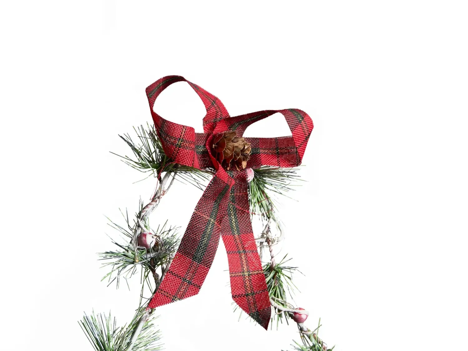 Online Beliani LED KYVESI Albero di Natale 20/25/30 cm Bianco Bianco Rosso Verde