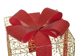 Sale Beliani LED LYSEREN Regali di Natale 20/25/30 cm Oro Rosso Oro