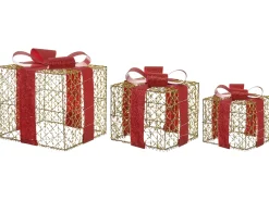 Sale Beliani LED LYSEREN Regali di Natale 20/25/30 cm Oro Rosso Oro