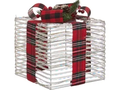 Clearance Beliani LED MANGEN Regali di Natale 20/25/35 cm Bianco sporco Bianco Nero Rosso