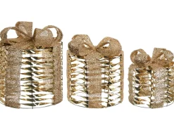 Online Beliani LED SLIVSO Regali di Natale 20/25/30 cm Oro