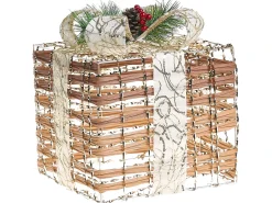 Best Beliani LED TISSO Regali di Natale 20/25/30 cm Marrone Bianco Marrone