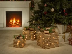 Sale Beliani LED TOFTE Regali di Natale 20/25/30 cm Oro