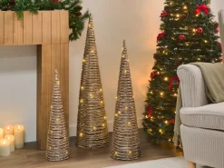New Beliani LED TUELSO Albero di Natale 60/80/100 cm Oro