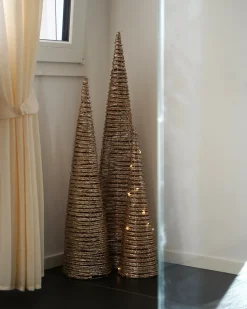 New Beliani LED TUELSO Albero di Natale 60/80/100 cm Oro