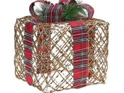 New Beliani LED VANDET Regali di Natale 20/25/30 cm Marrone Marrone Nero Rosso