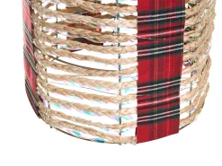 Beliani LED VEJLEN Regali di Natale 20/25/30 cm Beige Beige Rosso