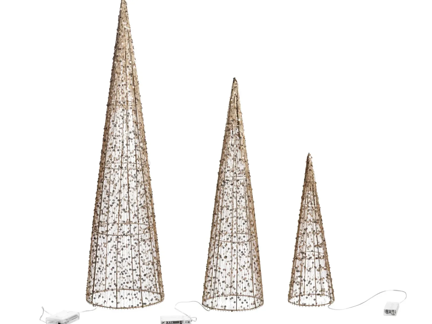 Online Beliani LED VEJLESO Albero di Natale 40/60/80 cm Oro