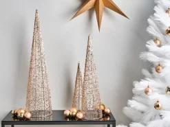 Online Beliani LED VEJLESO Albero di Natale 40/60/80 cm Oro