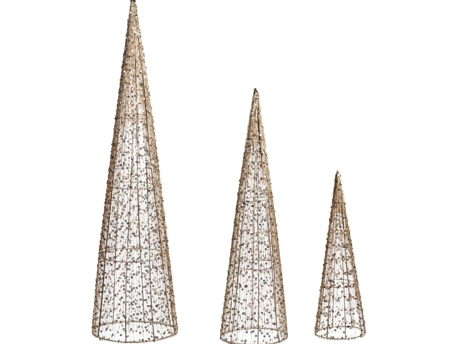 Online Beliani LED VEJLESO Albero di Natale 40/60/80 cm Oro