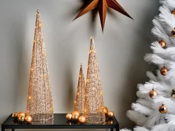 Online Beliani LED VEJLESO Albero di Natale 40/60/80 cm Oro