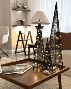 Sale Beliani LED VEJLESO Albero di Natale 40/60/80 cm Nero