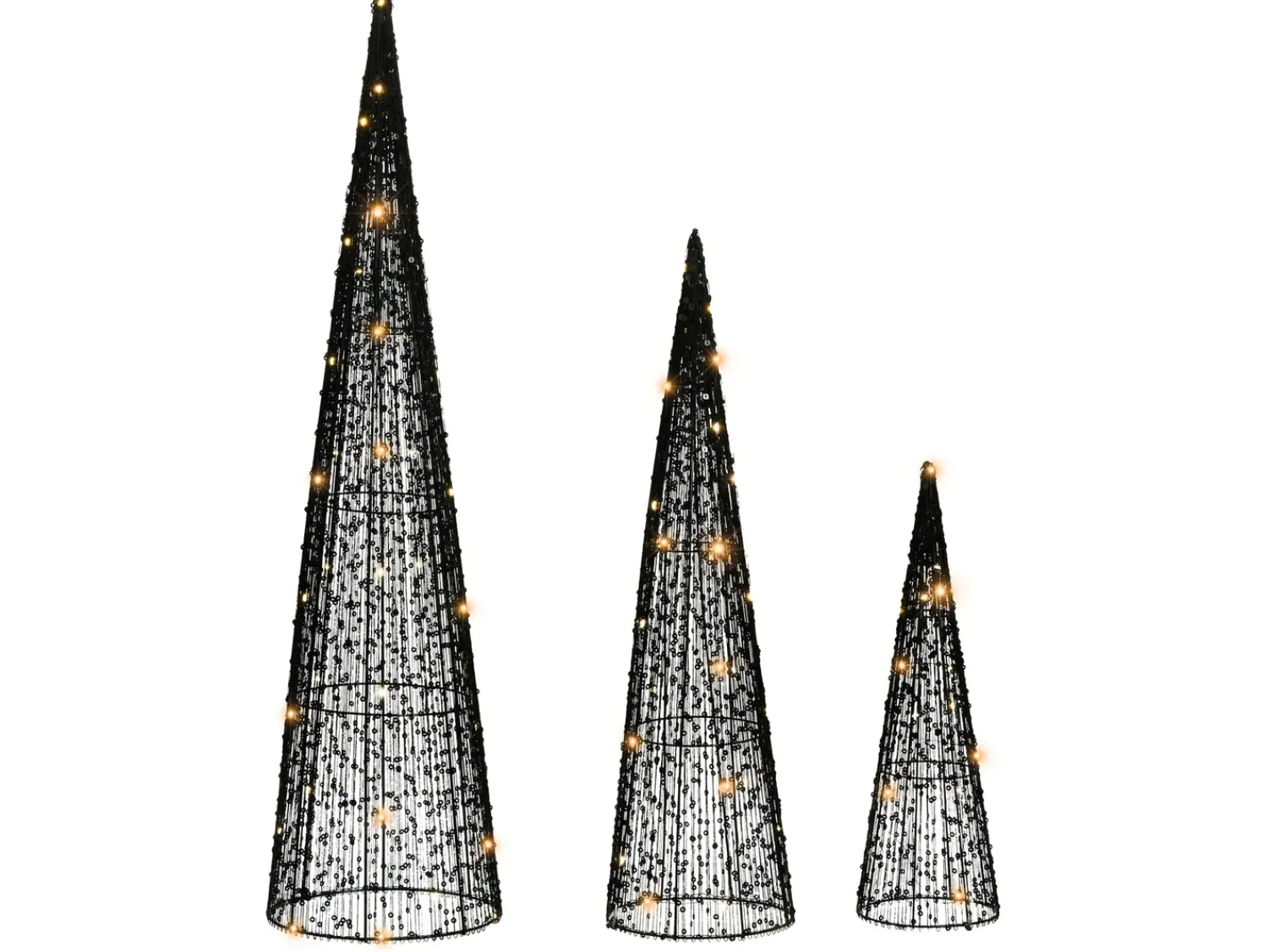 Sale Beliani LED VEJLESO Albero di Natale 40/60/80 cm Nero