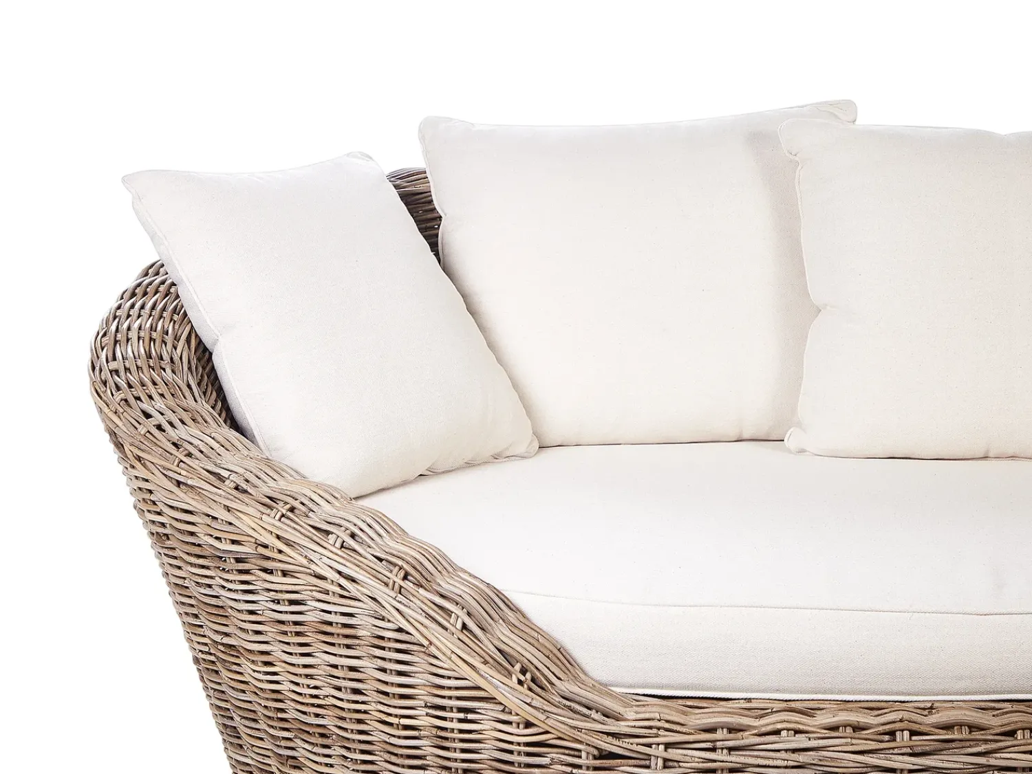 Online Beliani Lettino da giardino CAVO Rattan Naturale Beige Naturale
