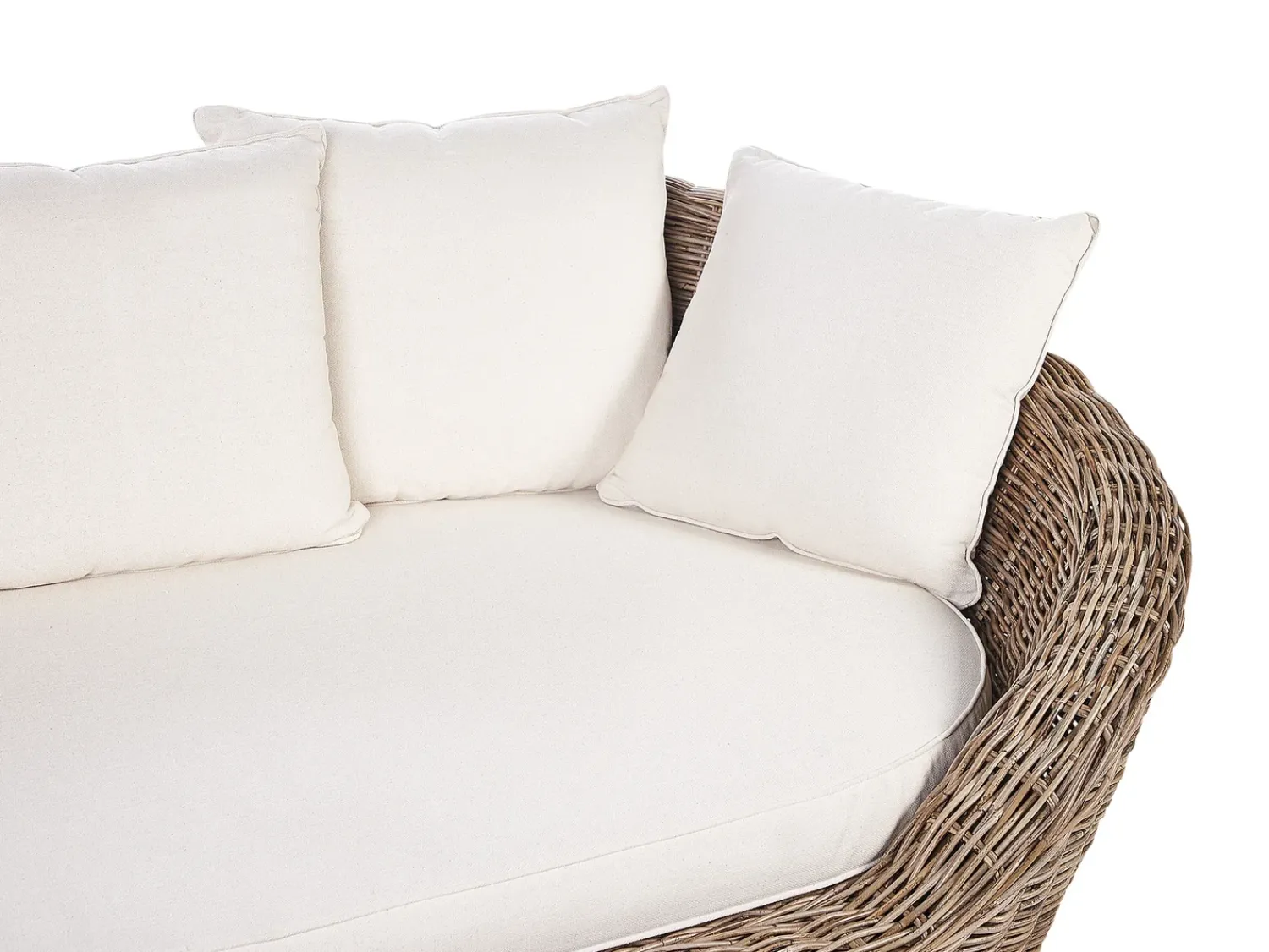Online Beliani Lettino da giardino CAVO Rattan Naturale Beige Naturale