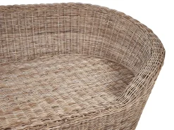Online Beliani Lettino da giardino CAVO Rattan Naturale Beige Naturale