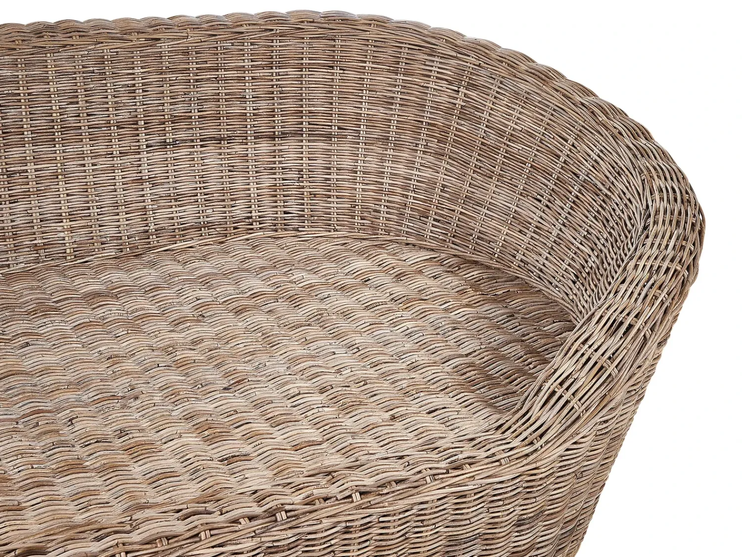 Online Beliani Lettino da giardino CAVO Rattan Naturale Beige Naturale