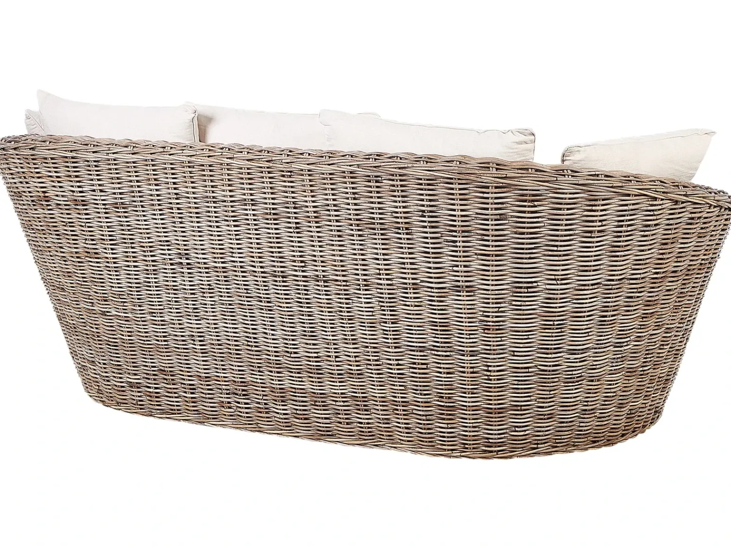 Online Beliani Lettino da giardino CAVO Rattan Naturale Beige Naturale