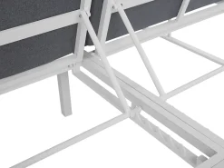 Online Beliani Lettino da giardino PALLANZA Metallo Bianco Bianco Grigio