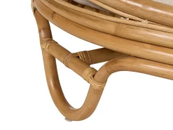 Outlet Beliani Lettino da giardino ROSSANO Rattan Naturale Beige Naturale