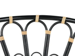 Online Beliani Lettino da giardino ROSSANO Rattan Nero Beige Nero