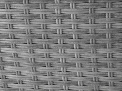 Beliani Lettino da giardino SYLT LUX Rattan sintetico (PE) Grigio Bianco Grigio