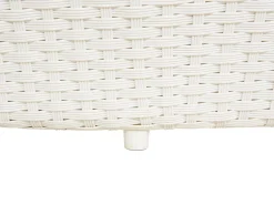 Sale Beliani Lettino da giardino SYLT Rattan sintetico (PE) Bianco Bianco Grigio