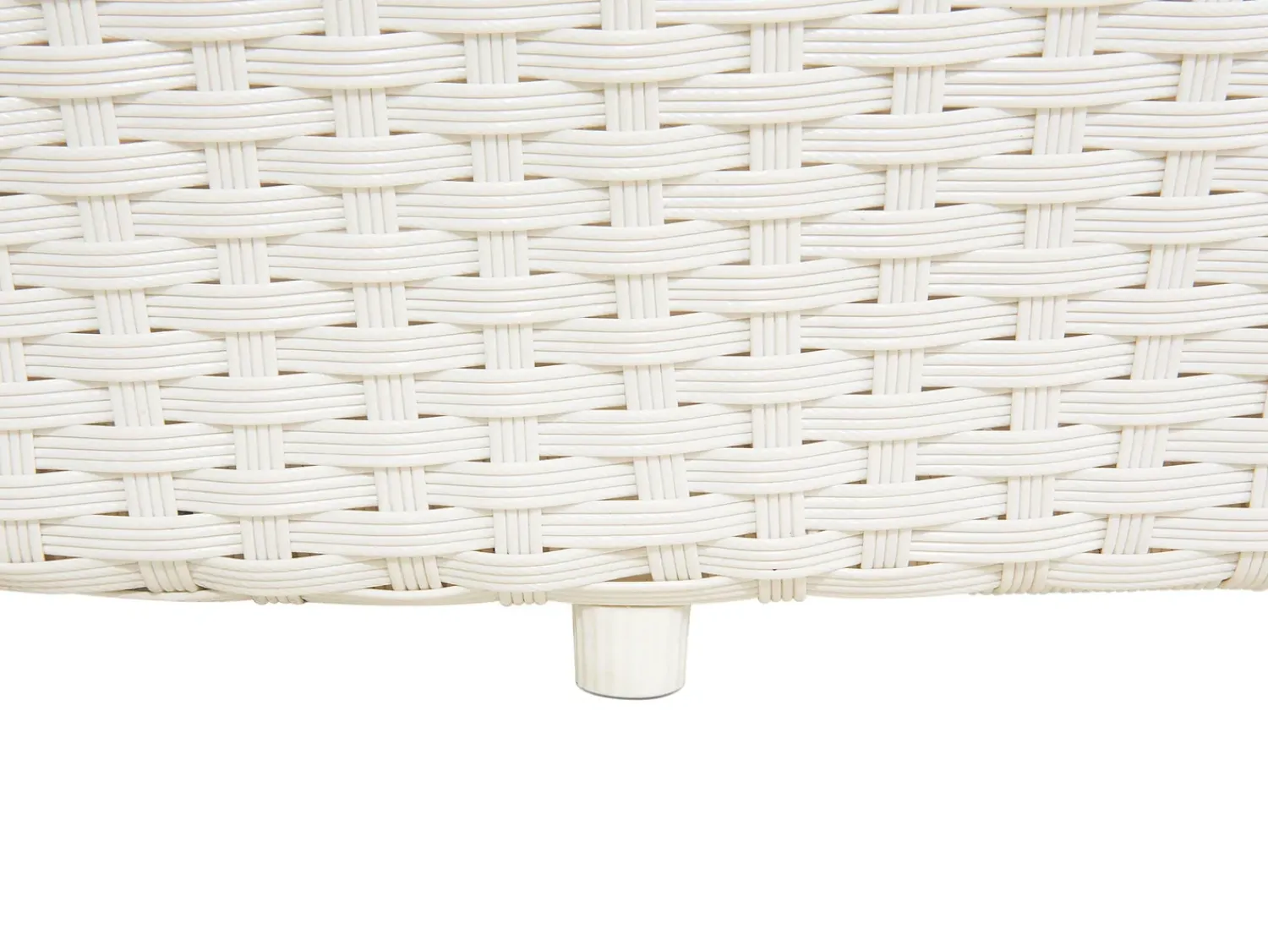 Sale Beliani Lettino da giardino SYLT Rattan sintetico (PE) Bianco Bianco Grigio
