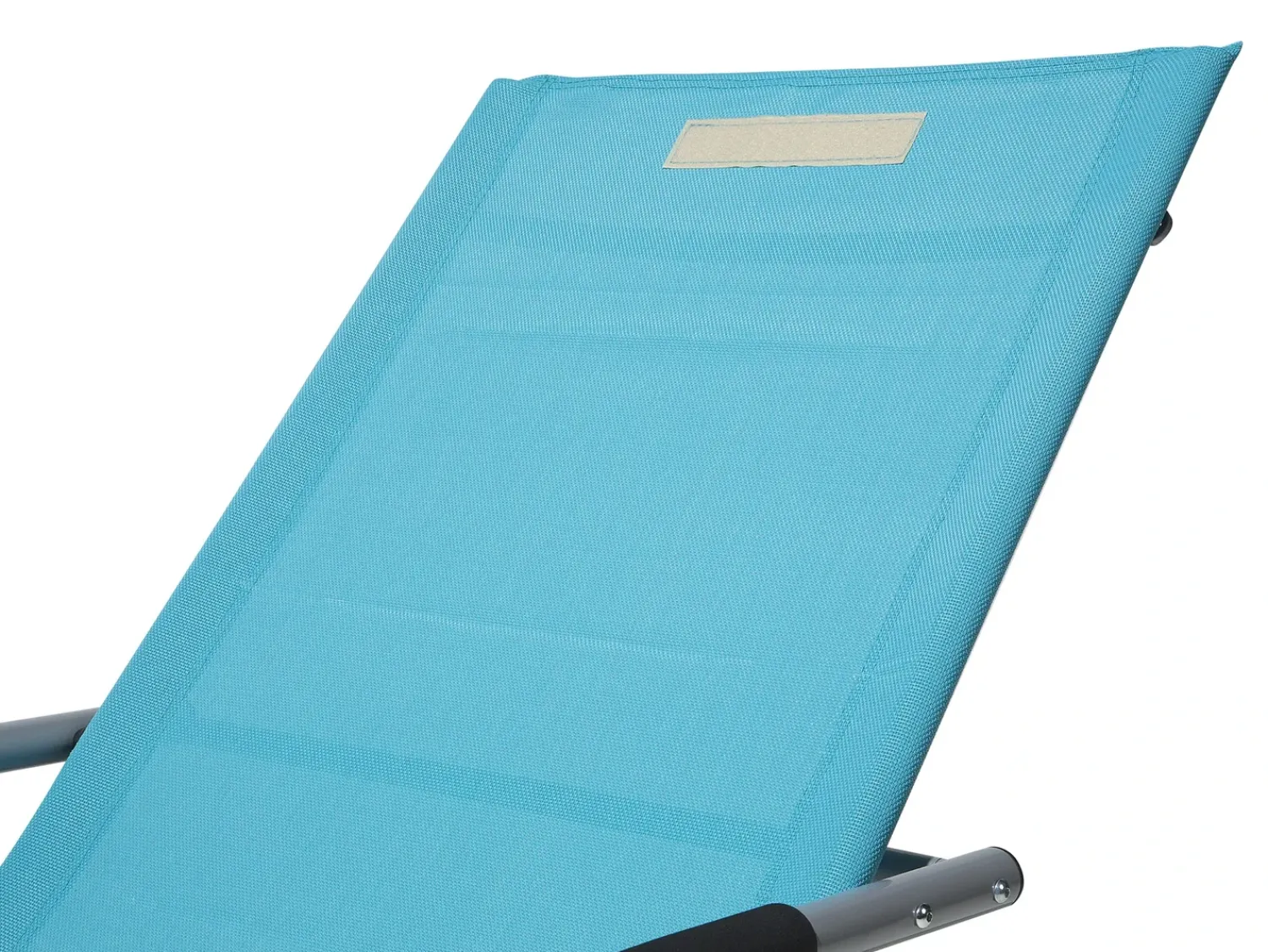 Outlet Beliani Lettino Prendisole a Dondolo CARANO Metallo Turchese Blu Argento Nero
