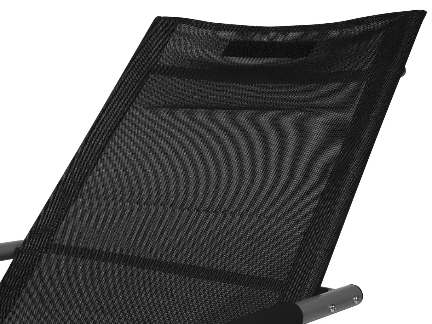 Online Beliani Lettino Prendisole a Dondolo CARANO Metallo Nero Argento Nero