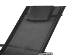 Hot Beliani Lettino Prendisole a Dondolo CARANO II Metallo Nero