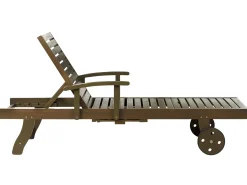 Outlet Beliani Lettino Prendisole AMANTEA II Legno d'acacia scuro Marrone