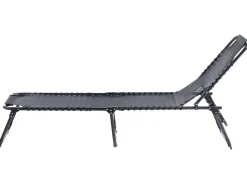 New Beliani Lettino Prendisole AMBATO Metallo Nero