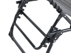 New Beliani Lettino Prendisole AMBATO Metallo Nero