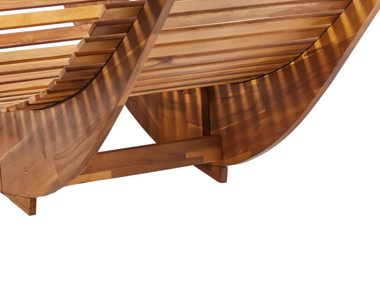 Sale Beliani Lettino Prendisole BRESCIA II Legno d'acacia Marrone