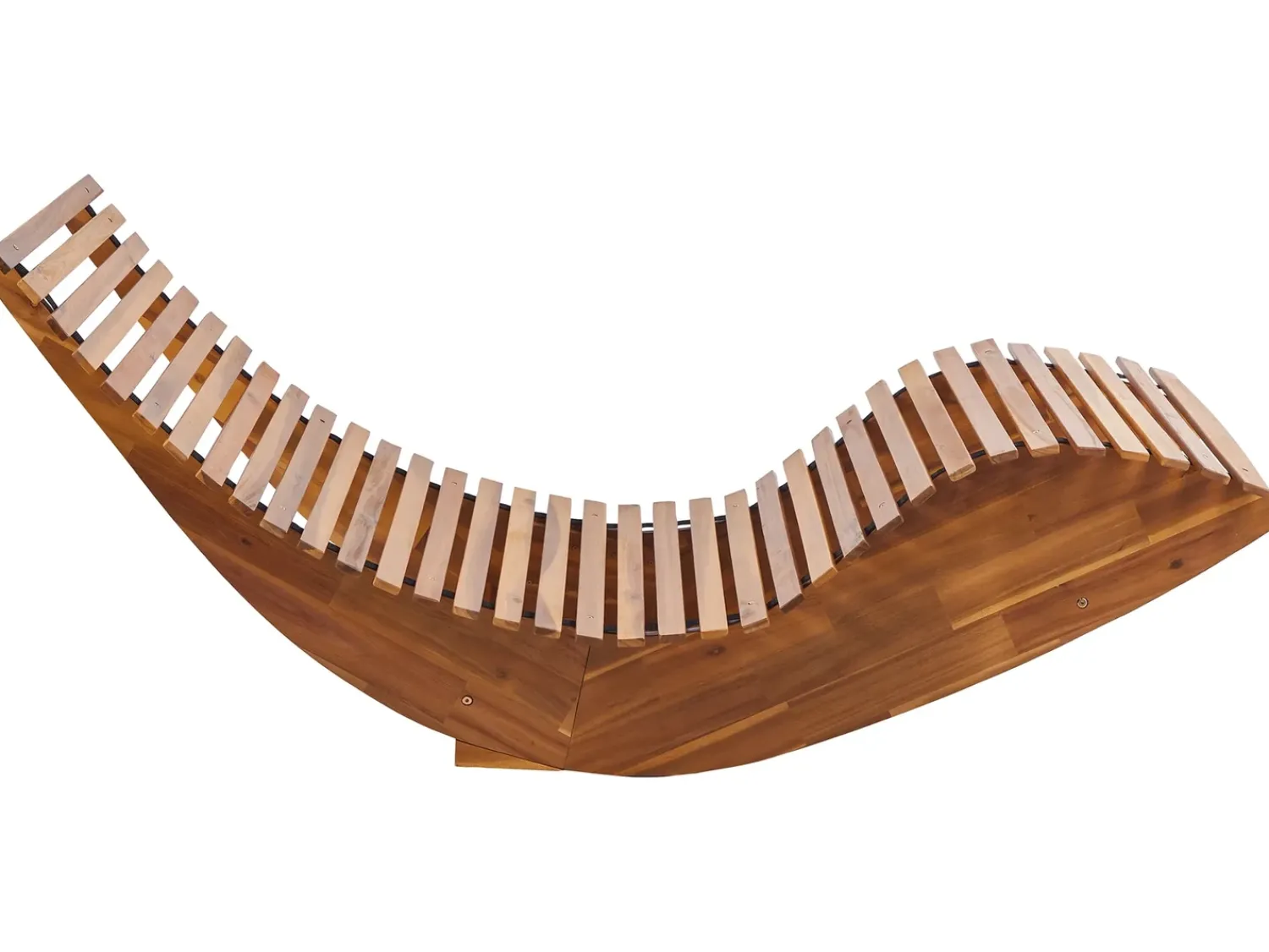 Sale Beliani Lettino Prendisole BRESCIA II Legno d'acacia Marrone