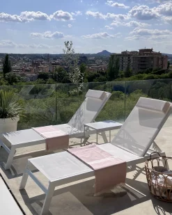 Hot Beliani Lettino Prendisole CATANIA Metallo Bianco