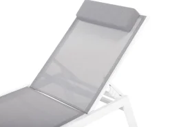 New Beliani CATANIA Metallo Grigio Bianco Grigio