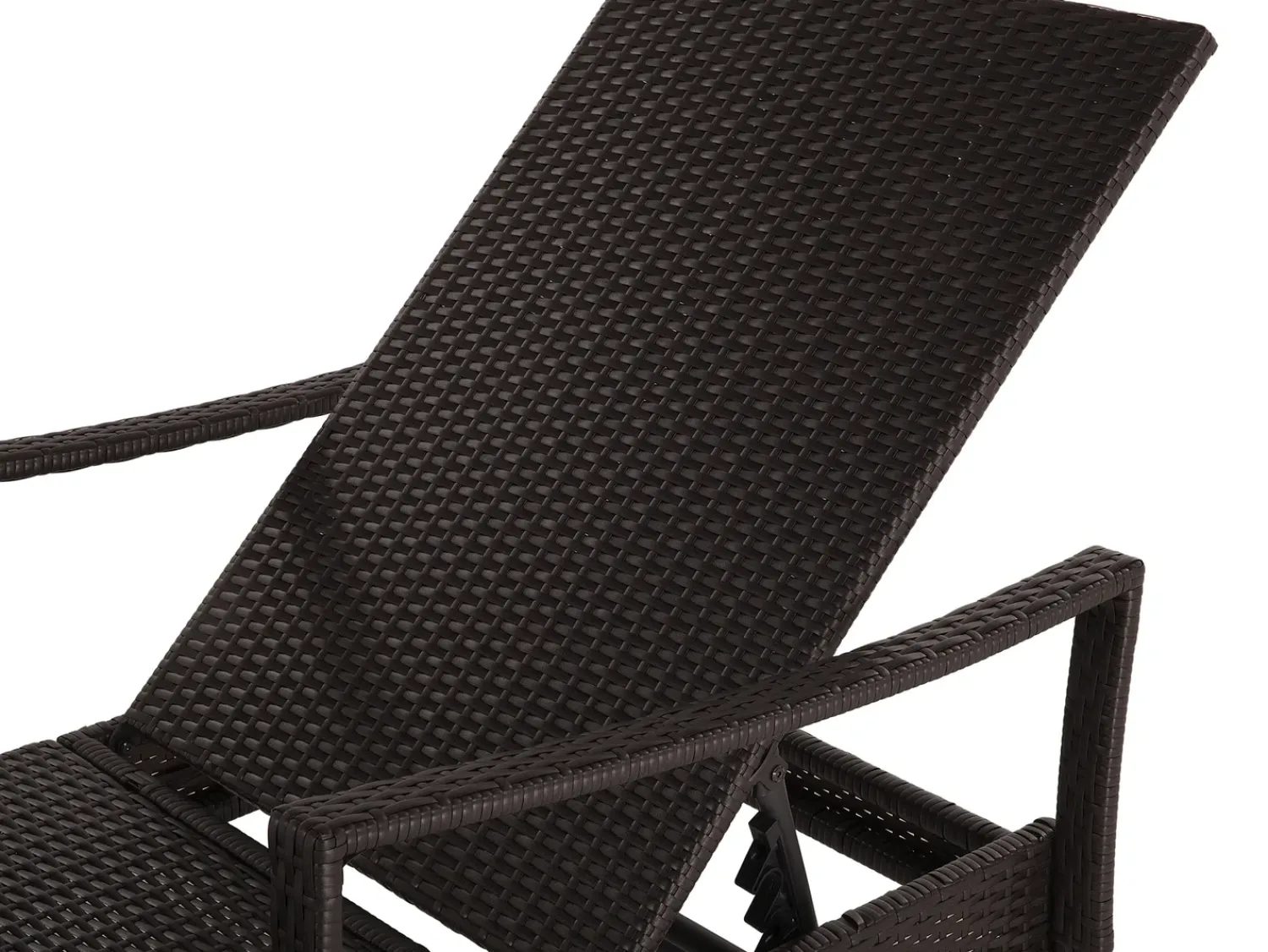 Discount Beliani Lettino Prendisole con Cuscino VASTO Rattan sintetico (PE) Marrone Bianco Marrone