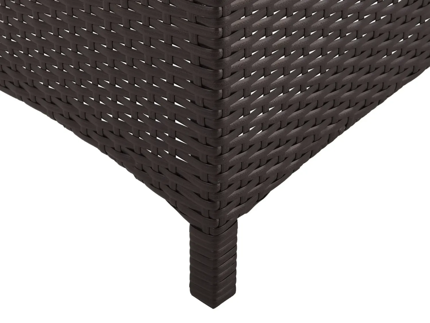 Discount Beliani Lettino Prendisole con Cuscino VASTO Rattan sintetico (PE) Marrone Bianco Marrone