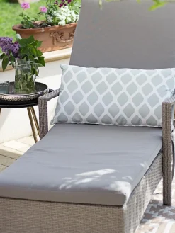 Best Beliani Lettino Prendisole con Cuscino VASTO Rattan sintetico (PE) Tortora Grigio