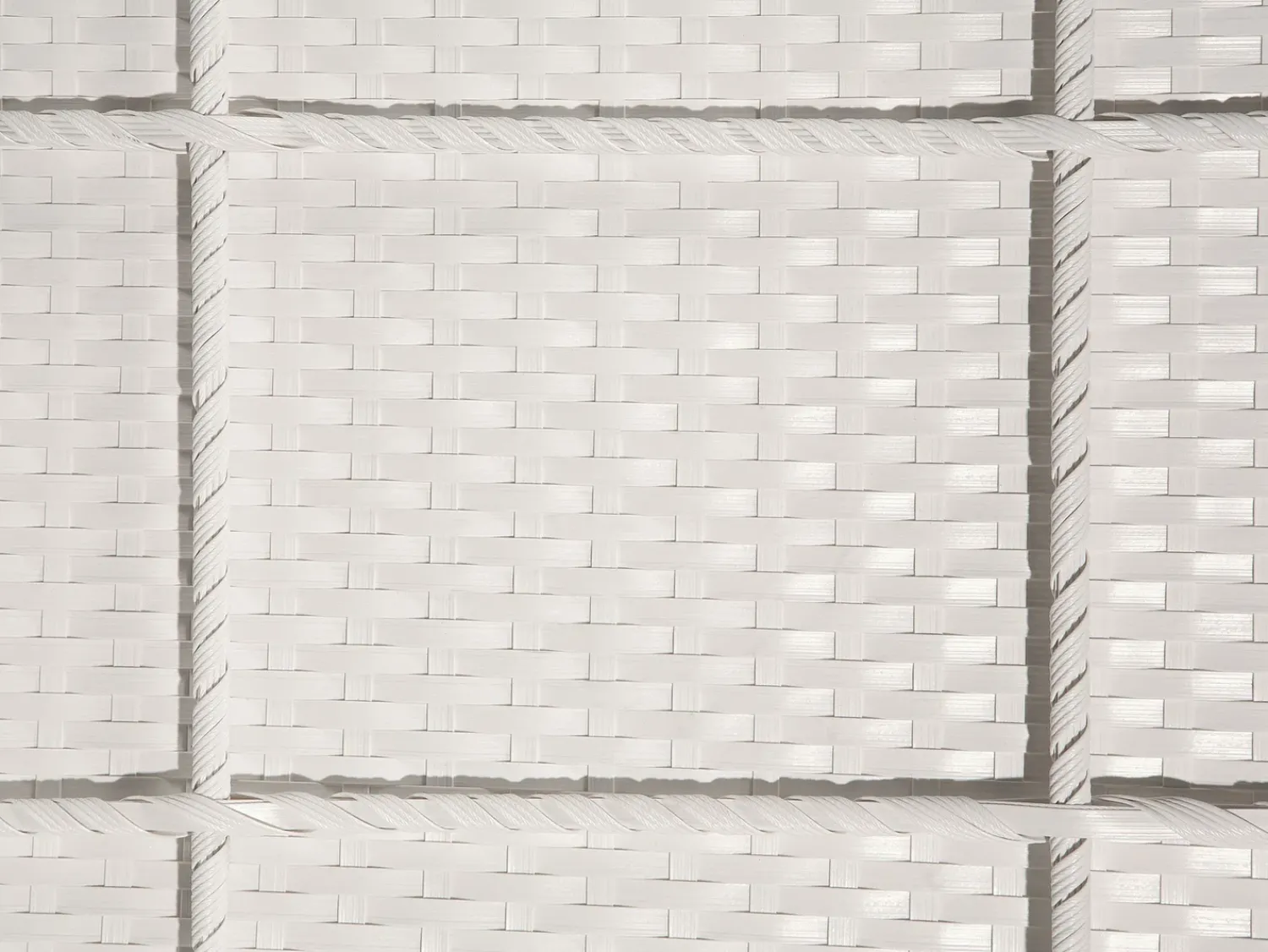 Sale Beliani Lettino Prendisole con Cuscino VASTO Rattan sintetico (PE) Bianco Bianco Grigio