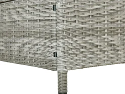 Beliani Lettino Prendisole con Cuscino TURIN Rattan sintetico (PE) Grigio