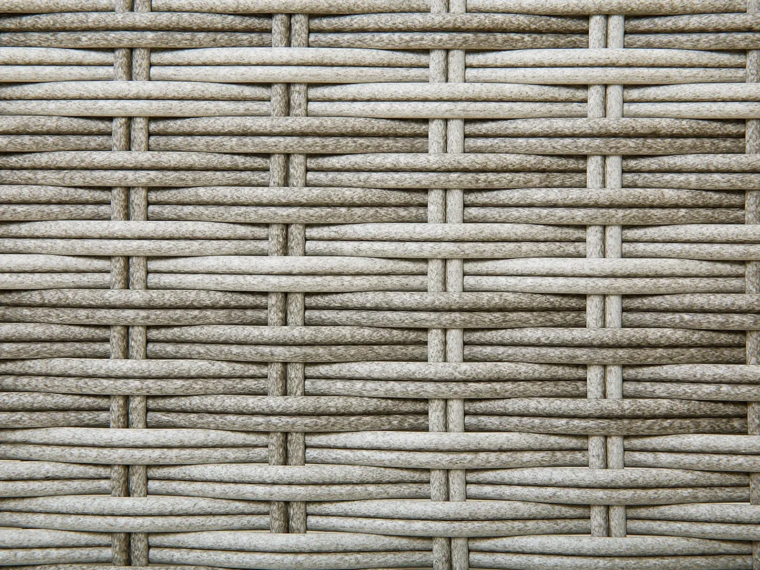 Beliani Lettino Prendisole con Cuscino TURIN Rattan sintetico (PE) Grigio