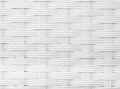 Best Beliani Lettino Prendisole con Cuscino TURIN Rattan sintetico (PE) Bianco Bianco Grigio