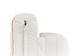 Outlet Beliani Lettino Prendisole con Cuscino LIGURE Bambù Marrone Bianco Marrone