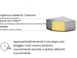 Outlet Beliani Lettino Prendisole con Cuscino AMELIA Metallo Grigio chiaro Bianco Grigio