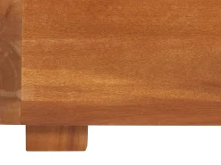 Clearance Beliani Lettino Prendisole con Cuscino FANANO Legno d'acacia Marrone Bianco Marrone