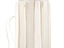 Clearance Beliani Lettino Prendisole con Cuscino FANANO Legno d'acacia Marrone Bianco Marrone