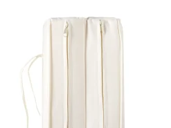 Discount Beliani Lettino Prendisole con Cuscino GRANARI Legno d'acacia Marrone Bianco Marrone